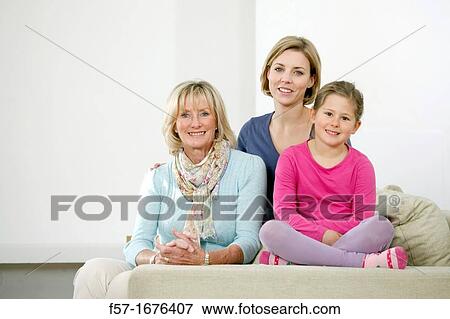 Stock Photo - Three generations. Fotosearch