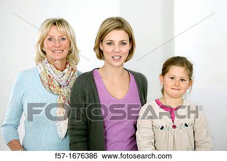 Stock Photograph - Three generations. Fotosearch