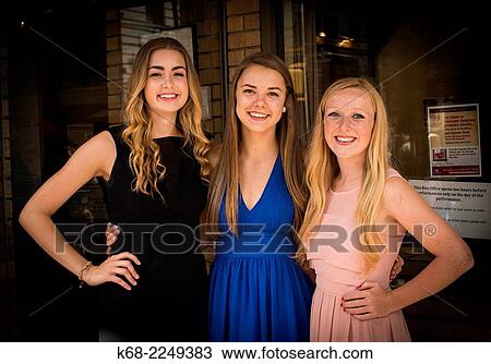 three girls smiling. View Large Photo Image Stock Image - three girls smiling.. Fotosearch