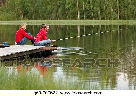 Three persons fishing on a jetty, Vasterbotten, Sweden (July 2005) View Large Photo Image Stock Image - Three persons fishing on a jetty, Vasterbotten, Sweden (July 2005). Fotosearch