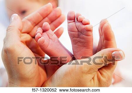 Stock Image - Three week old baby boy. Fotosearch