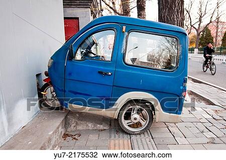three wheeler motorcycle rickshaw in Beijing, China. View Large Photo Image Stock Image - three wheeler motorcycle rickshaw in Beijing, China.. Fotosearch