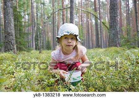 Three Year Old Berry-Picker Girl in Forest View Large Photo Image Stock Photo - Three Year Old Berry-Picker Girl in Forest. Fotosearch
