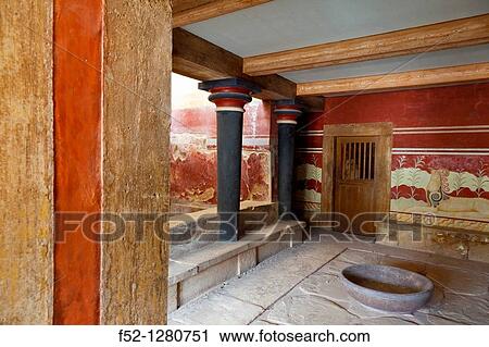 Throne Room, Palace of Knossos, Crete Island, Aegean Sea, Greece. View Large Photo Image Stock Image - Throne Room, Palace of Knossos, Crete Island, Aegean Sea, Greece.. Fotosearch