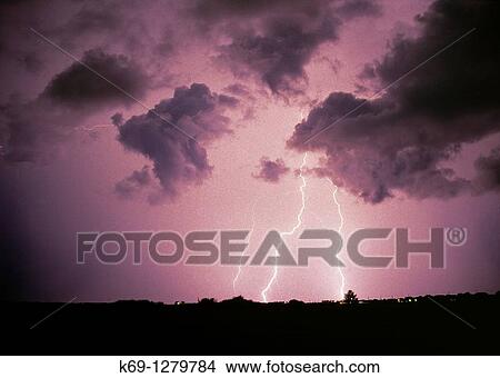Thunder and Lightning Storm Miami Florida USA. View Large Photo Image Picture - Thunder and Lightning Storm Miami Florida USA.. Fotosearch