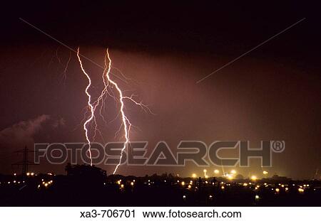 Thunderstorm. Castell? n, Comunidad valenciana, Spain. View Large Photo Image Stock Image - Thunderstorm. Castell? n, Comunidad valenciana, Spain.. Fotosearch