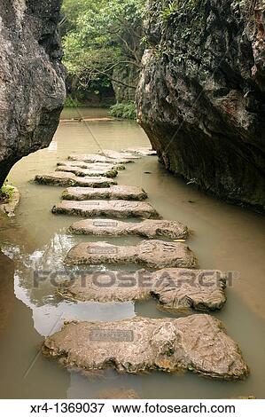 Stock Photo - Tianxing Bridge Scenic Area, Huangguoshu, Guizhou, China. Fotosearch