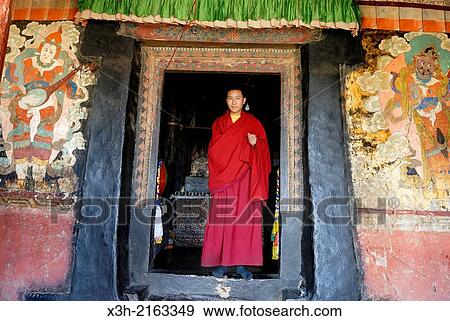 Stock Photo - Tibetan Buddhist Thikse Monastery, near Leh, Ladakh region, state of Jammu and Kashmir, India, Asia. Fotosearch