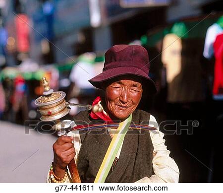Tibetan woman, Lhasa. Tibet View Large Photo Image Stock Image - Tibetan woman, Lhasa. Tibet. Fotosearch