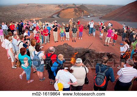 Timanfaya Volcanoe National Park in Lanzarote, Canary Islands, Spain View Large Photo Image Picture - Timanfaya Volcanoe National Park in Lanzarote, Canary Islands, Spain. Fotosearch