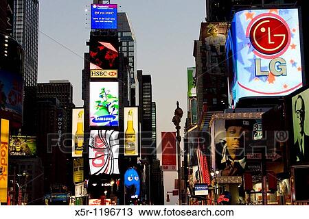 Times Square at night, Manhattan, New York City, USA View Large Photo Image Stock Image - Times Square at night, Manhattan, New York City, USA. Fotosearch