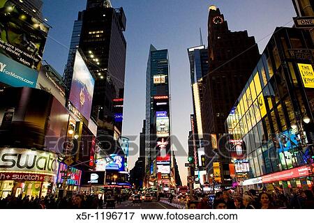 Times Square at night, Manhattan, New York City, USA View Large Photo Image Stock Photo - Times Square at night, Manhattan, New York City, USA. Fotosearch