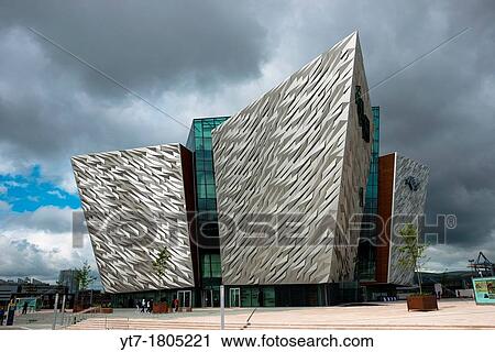 Titanic Belfast visitor attraction and monument in Titanic quarter of Belfast, Northern Ireland View Large Photo Image Stock Image - Titanic Belfast visitor attraction and monument in Titanic quarter of Belfast, Northern Ireland. Fotosearch