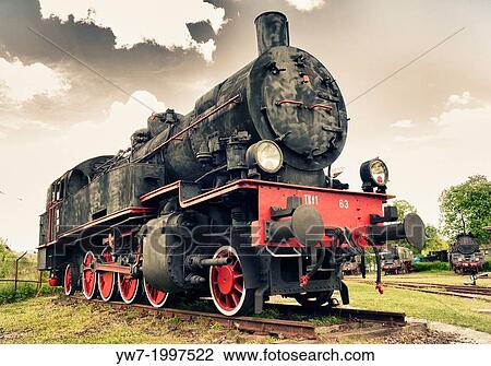TKt1-63 Old locomotive in The Chab? wka Rolling-Stock Heritage Park, Poland. View Large Photo Image Stock Image - TKt1-63 Old locomotive in The Chab? wka Rolling-Stock Heritage Park, Poland.. Fotosearch