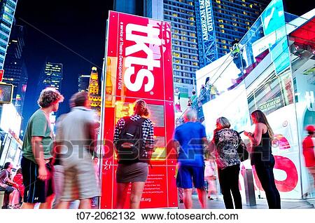 TKTS Broadway Tickets, Time Square, 42nd Street, Duffy Square, Midtown Manhattan, New York City, USA. View Large Photo Image Stock Image - TKTS Broadway Tickets, Time Square, 42nd Street, Duffy Square, Midtown Manhattan, New York City, USA.. Fotosearch