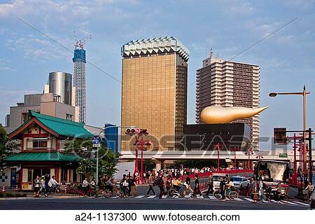 Tokyo City-Asakusa District-Asahi Beer Bldg. View Large Photo Image Stock Image - Tokyo City-Asakusa District-Asahi Beer Bldg.. Fotosearch
