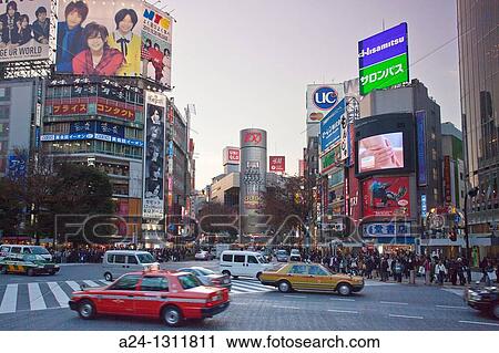 Tokyo City, Shibuya District. View Large Photo Image Stock Image - Tokyo City, Shibuya District.. Fotosearch