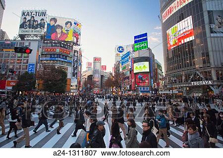 Stock Photo - Tokyo City, Shibuya District.. Fotosearch