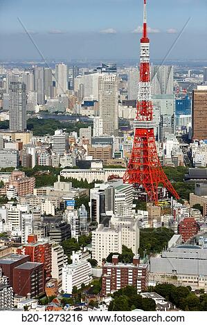 Tokyo Tower, Tokyo City View, Roppongi Hills Mori Tower, Tokyo, Japan. View Large Photo Image Stock Photograph - Tokyo Tower, Tokyo City View, Roppongi Hills Mori Tower, Tokyo, Japan.. Fotosearch