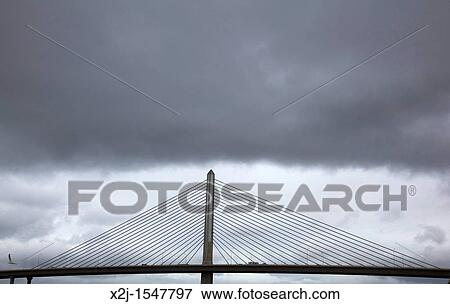 Toledo, Ohio - A cable-stayed bridge that carries Interstate Highway 280 over the Maumee River View Large Photo Image Stock Photo - Toledo, Ohio - A cable-stayed bridge that carries Interstate Highway 280 over the Maumee River. Fotosearch