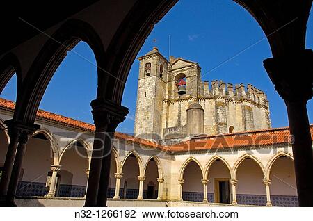 Tomar, Convent of the Order of Christ, Santarem District, Ribatejo, Portugal. View Large Photo Image Stock Image - Tomar, Convent of the Order of Christ, Santarem District, Ribatejo, Portugal.. Fotosearch