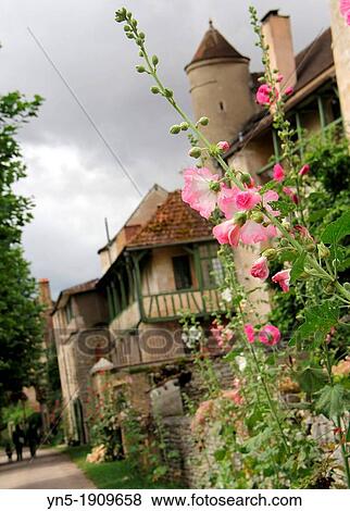Tonw of France, Burgundy, Yonne, Noyers sur Serein and its medieval atmosphere with old half-timbered houses View Large Photo Image Stock Photo - Tonw of France, Burgundy, Yonne, Noyers sur Serein and its medieval atmosphere with old half-timbered houses. Fotosearch