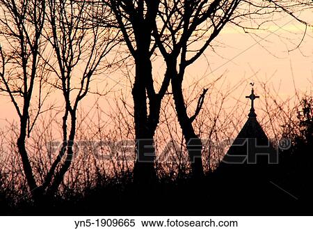 Stock Photography - Tonw of France, Burgundy, Yonne, Sacy and its medieval atmosphere with a fortified church, village of birth of the famous french writer Retif de la Bretonne 1734-1806. Fotosearch