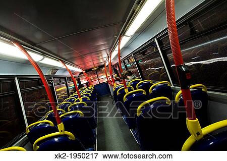 Top floor of big bus in London at night. View Large Photo Image Stock Photo - Top floor of big bus in London at night.. Fotosearch
