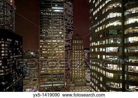 Stock Image - Tornto downtown Bay Street banking district. Fotosearch
