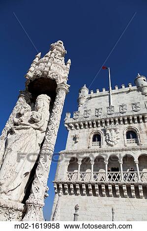 Torre de Belem, Belem Tower or Tower of St Vincent, Unesco World Heritage Site, Belem district, Lisbon, Portugal, Europe View Large Photo Image Stock Photo - Torre de Belem, Belem Tower or Tower of St Vincent, Unesco World Heritage Site, Belem district, Lisbon, Portugal, Europe. Fotosearch