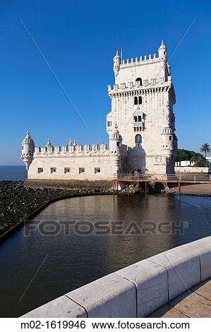 Torre de Belem, Belem Tower or Tower of St Vincent, Unesco World Heritage Site, Belem district, Lisbon, Portugal, Europe View Large Photo Image Stock Photograph - Torre de Belem, Belem Tower or Tower of St Vincent, Unesco World Heritage Site, Belem district, Lisbon, Portugal, Europe. Fotosearch