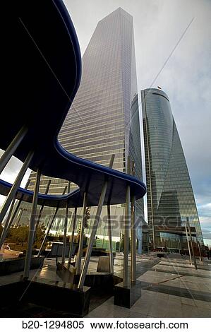 Torre de Cristal and Torre Espacio, CTBA, Cuatro Torres Business Area, Madrid, Spain. View Large Photo Image Stock Photography - Torre de Cristal and Torre Espacio, CTBA, Cuatro Torres Business Area, Madrid, Spain.. Fotosearch