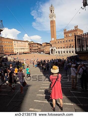 Torre del Mangia tower, Palazzo Pubblico town hall, Piazza del Campo, Siena's premier square, Siena, UNESCO World Heritage Site, Tuscany, Italy, Europe. View Large Photo Image Stock Photo - Torre del Mangia tower, Palazzo Pubblico town hall, Piazza del Campo, Siena's premier square, Siena, UNESCO World Heritage Site, Tuscany, Italy, Europe.. Fotosearch