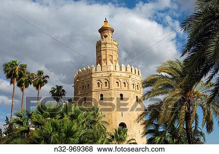 Torre del Oro, Sevilla. Andalusia, Spain View Large Photo Image Stock Photo - Torre del Oro, Sevilla. Andalusia, Spain. Fotosearch