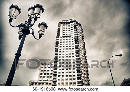 Torre, Plaza de Espaa, Madrid, Spain View Large Photo Image Stock Photo - Torre, Plaza de Espaa, Madrid, Spain. Fotosearch