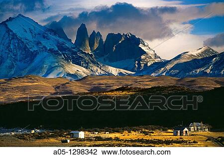 Torres del Paine and Almirante mountain Torres del Paine National Park UNESCO World Biosphere Reserve, Patagonia, Chile, South America View Large Photo Image Stock Image - Torres del Paine and Almirante mountain Torres del Paine National Park UNESCO World Biosphere Reserve, Patagonia, Chile, South America. Fotosearch