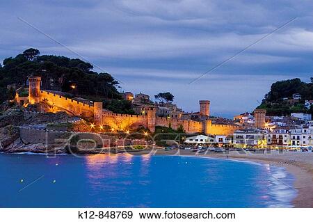 Stock Photo - Tossa de Mar (Costa Brava). La Selva. Girona Province. Spain. Fotosearch