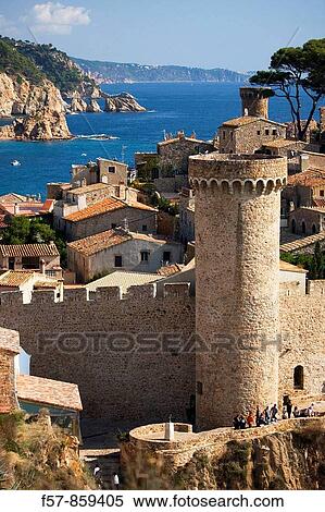 Tossa del Mar in Catalonia, Spain View Large Photo Image Stock Photography - Tossa del Mar in Catalonia, Spain. Fotosearch