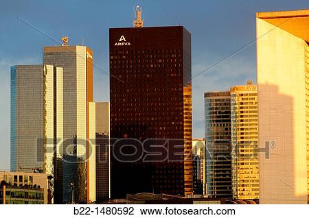Total and Areva towers and Grande Arche, La Defense business district, Paris, France View Large Photo Image Stock Image - Total and Areva towers and Grande Arche, La Defense business district, Paris, France. Fotosearch