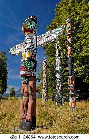 Totem Pole in Stanley Park Vancouver British Columbia Canada View Large Photo Image Picture - Totem Pole in Stanley Park Vancouver British Columbia Canada. Fotosearch