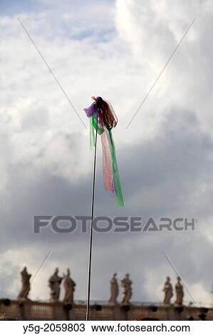 tour guide ribbon on stick in saint peter's square in rome italy View Large Photo Image Stock Image - tour guide ribbon on stick in saint peter's square in rome italy. Fotosearch