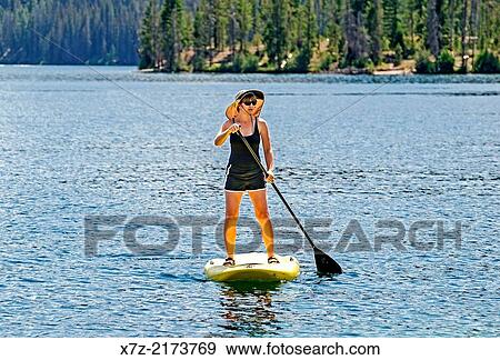 touring on the Stand Up Paddle Board at Redfish Lake in the Sawtooth Mountains near the town of Stanely in central Idaho. View Large Photo Image Stock Photo - touring on the Stand Up Paddle Board at Redfish Lake in the Sawtooth Mountains near the town of Stanely in central Idaho.. Fotosearch