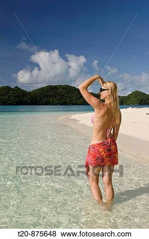 Tourist at Long Beach of Rock Islands, Micronesia, Palau View Large Photo Image Stock Photo - Tourist at Long Beach of Rock Islands, Micronesia, Palau. Fotosearch