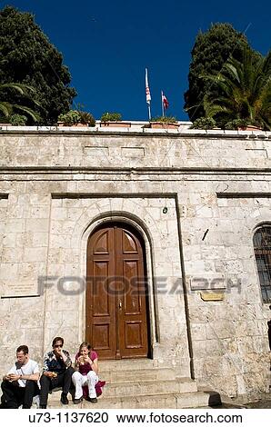 Tourist eating Falafel outside the Austrian Hospice in the old city of Jerusalem. View Large Photo Image Stock Image - Tourist eating Falafel outside the Austrian Hospice in the old city of Jerusalem.. Fotosearch