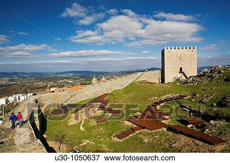 Tourist over the Castle walls of Celorico da Beira village, in Beira Alta Guarda District Portugal View Large Photo Image Stock Photo - Tourist over the Castle walls of Celorico da Beira village, in Beira Alta Guarda District Portugal. Fotosearch