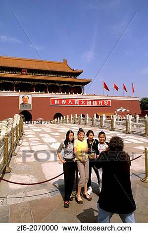 Tourist taking picture of Chinese children at the Forbidden City in Beijing China. View Large Photo Image Stock Image - Tourist taking picture of Chinese children at the Forbidden City in Beijing China.. Fotosearch
