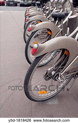 touristic bicycles for rent, Paris, France View Large Photo Image Stock Photograph - touristic bicycles for rent, Paris, France. Fotosearch