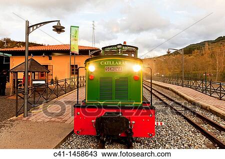 Touristic train, La Pobla de Lillet, Barcelona province, Catalonia, Spain View Large Photo Image Stock Image - Touristic train, La Pobla de Lillet, Barcelona province, Catalonia, Spain. Fotosearch