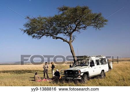 Tourists On Safari having Picnic - Masai Mara National Reserve, Kenya View Large Photo Image Stock Photograph - Tourists On Safari having Picnic - Masai Mara National Reserve, Kenya. Fotosearch