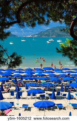 Tourists on the beach, Lerici, Province of La Spezia, Liguria, Italy, Europe View Large Photo Image Stock Image - Tourists on the beach, Lerici, Province of La Spezia, Liguria, Italy, Europe. Fotosearch